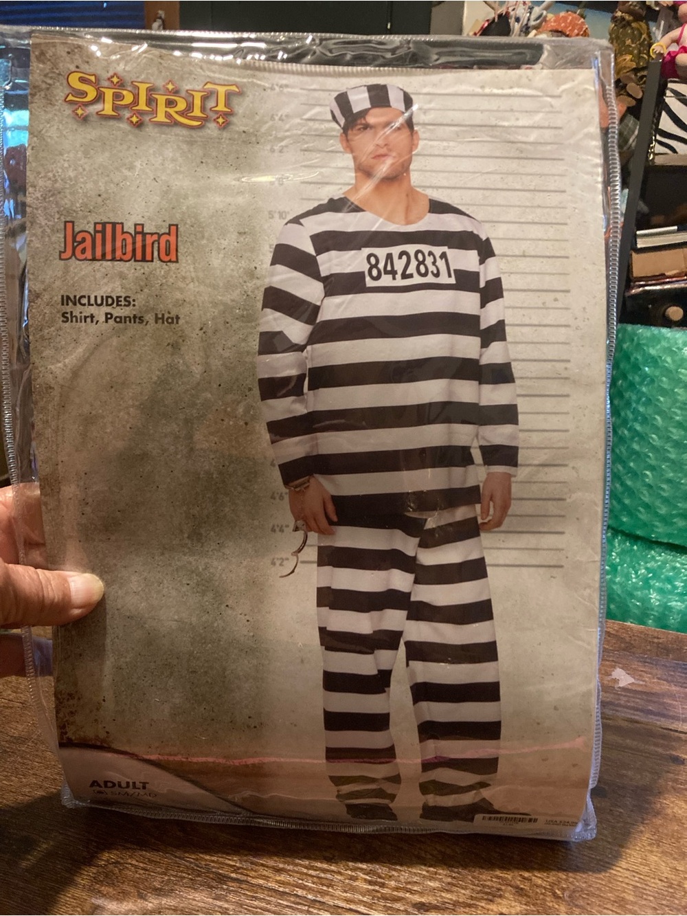 Spirit Jailbird Black & White adult costume/cosplay